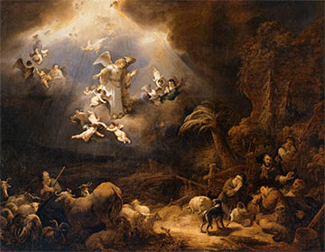 Angels appear to the shepherds